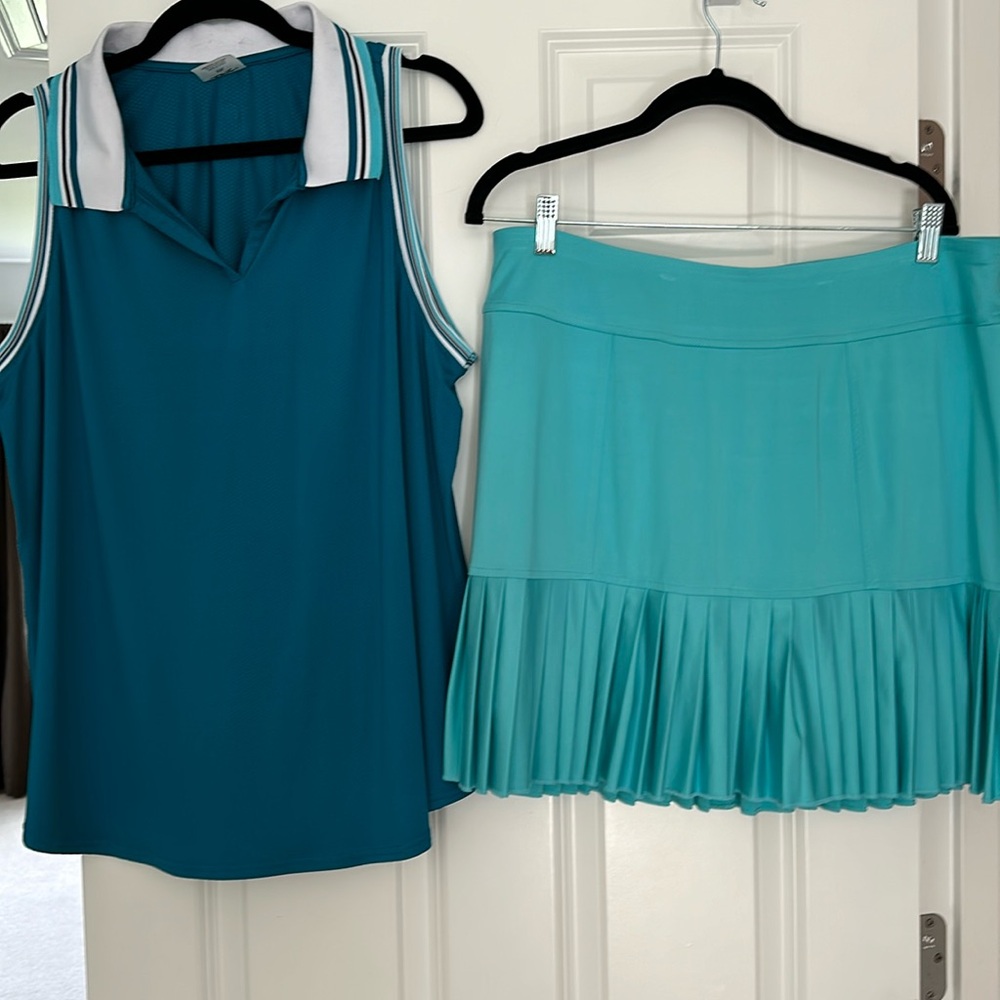 Jofit golf outfit. Never been worn. Material keeps you cool. Never wrinkles